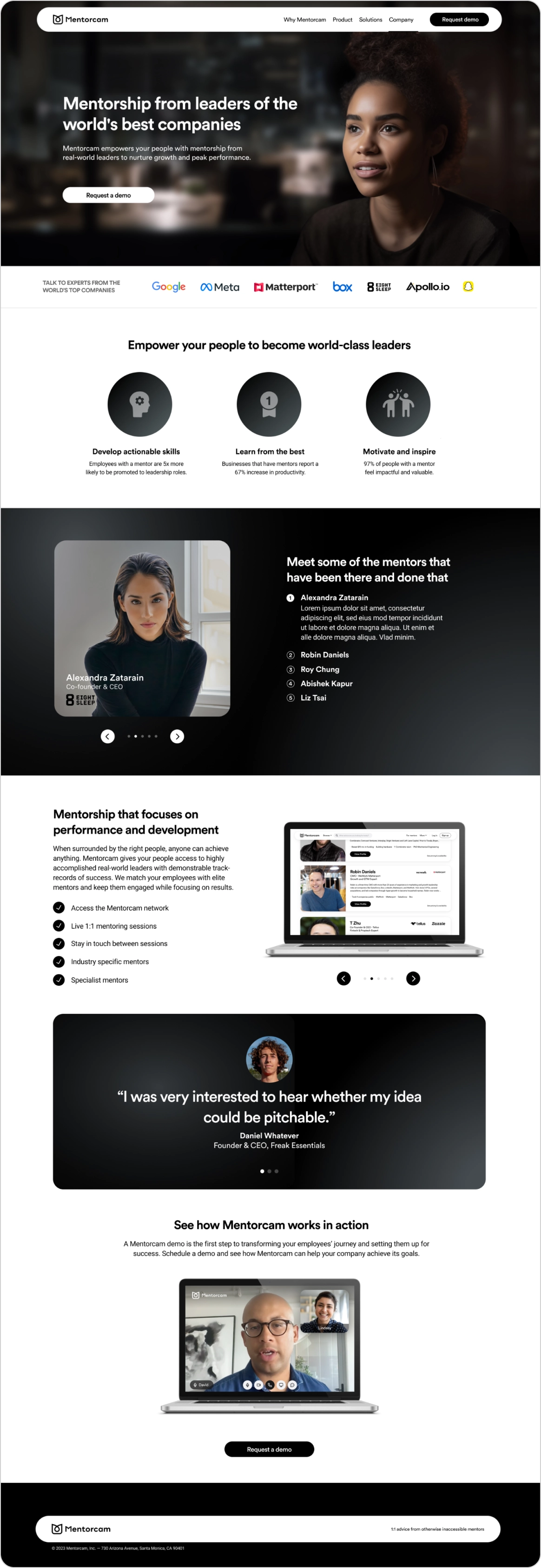 Shipped design — high contrast black and white